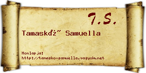 Tamaskó Samuella névjegykártya